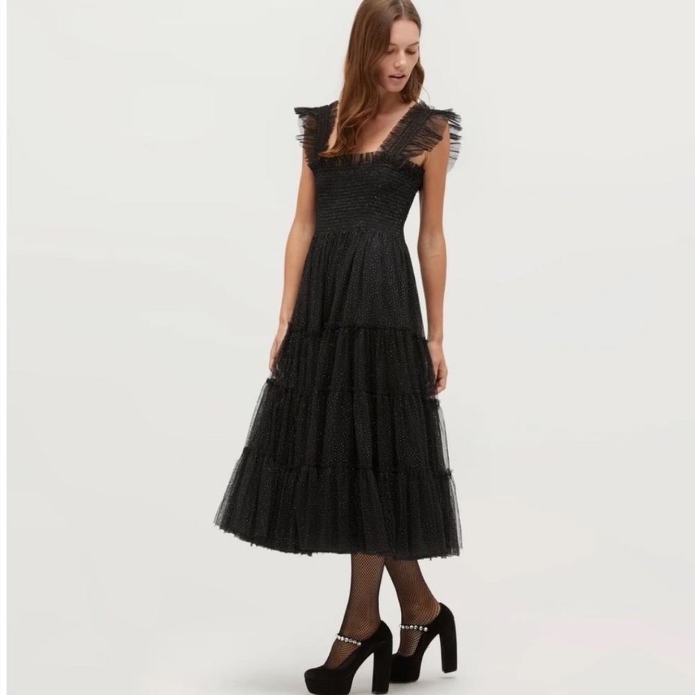 Hill House Home Ellie Nap Dress Small Black Glitter Tulle Collector's Edition